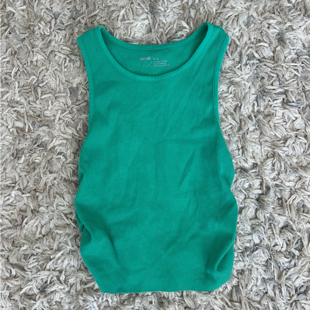 green aerie scrunch top